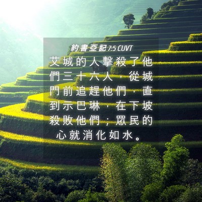 Picture 04 - 約 書 亞 記 7:5 CUVT - 艾 城 的 人 擊 殺 了 他 們 三 十 六 - Bible Verse Picture