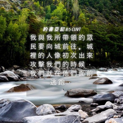 Picture 04 - 約 書 亞 記 8:5 CUVT - 我 與 我 所 帶 領 的 眾 民 要 向 城 - Bible Verse Picture