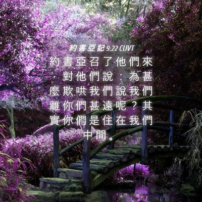 Picture 04 - 約 書 亞 記 9:22 CUVT - 約 書 亞 召 了 他 們 來 ， 對 他 們 - Bible Verse Picture