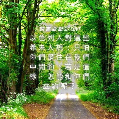Picture 04 - 約 書 亞 記 9:7 CUVT - 以 色 列 人 對 這 些 希 未 人 說 ： - Bible Verse Picture