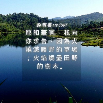 Picture 04 - 約 珥 書 1:19 CUVT - 耶 和 華 啊 ， 我 向 你 求 告 ， 因 - Bible Verse Picture