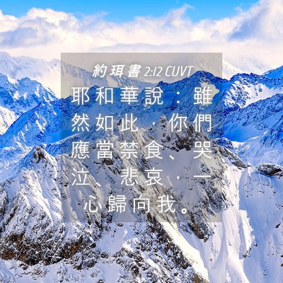 Picture 04 - 約 珥 書 2:12 CUVT - 耶 和 華 說 ： 雖 然 如 此 ， 你 們 - Bible Verse Picture