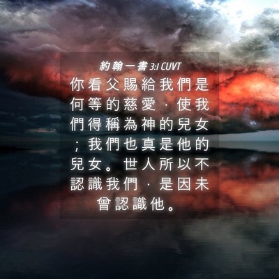 Picture 04 - 約 翰 一 書 3:1 CUVT - 你 看 父 賜 給 我 們 是 何 等 的 慈 - Bible Verse Picture