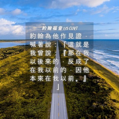 Picture 04 - 約 翰 福 音 1:15 CUVT - 約 翰 為 他 作 見 證 ， 喊 著 說 ： - Bible Verse Picture