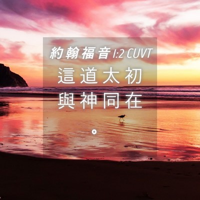 Picture 04 - 約 翰 福 音 1:2 CUVT - 這 道 太 初 與 神 同 在 - Bible Verse Picture