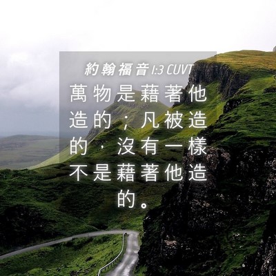 Picture 04 - 約 翰 福 音 1:3 CUVT - 萬 物 是 藉 著 他 造 的 ； 凡 被 造 - Bible Verse Picture