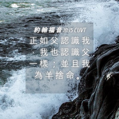 Picture 04 - 約 翰 福 音 10:15 CUVT - 正 如 父 認 識 我 ， 我 也 認 識 父 - Bible Verse Picture
