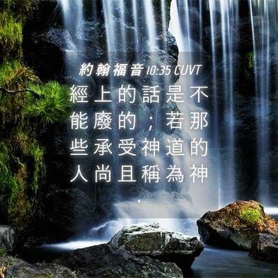 Picture 04 - 約 翰 福 音 10:35 CUVT - 經 上 的 話 是 不 能 廢 的 ； 若 那 - Bible Verse Picture