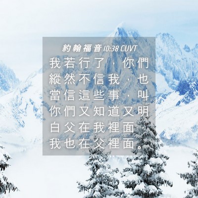 Picture 04 - 約 翰 福 音 10:38 CUVT - 我 若 行 了 ， 你 們 縱 然 不 信 我 - Bible Verse Picture
