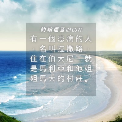 Picture 04 - 約 翰 福 音 11:1 CUVT - 有 一 個 患 病 的 人 ， 名 叫 拉 撒 - Bible Verse Picture