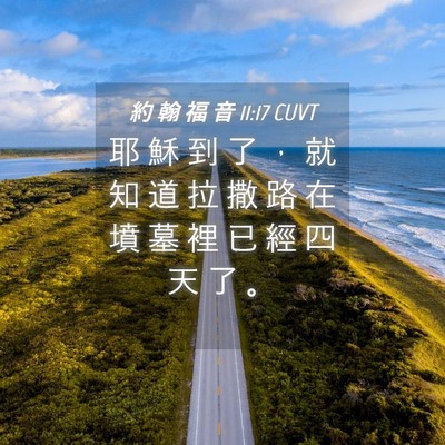 Picture 04 - 約 翰 福 音 11:17 CUVT - 耶 穌 到 了 ， 就 知 道 拉 撒 路 在 - Bible Verse Picture