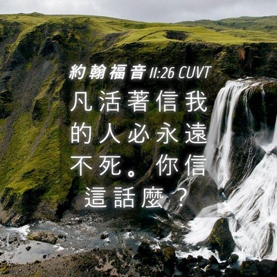 Picture 04 - 約 翰 福 音 11:26 CUVT - 凡 活 著 信 我 的 人 必 永 遠 不 死 - Bible Verse Picture
