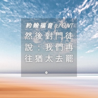 Picture 04 - 約 翰 福 音 11:7 CUVT - 然 後 對 門 徒 說 ： 我 們 再 往 猶 - Bible Verse Picture