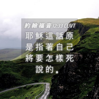 Picture 04 - 約 翰 福 音 12:33 CUVT - 耶 穌 這 話 原 是 指 著 自 己 將 要 - Bible Verse Picture