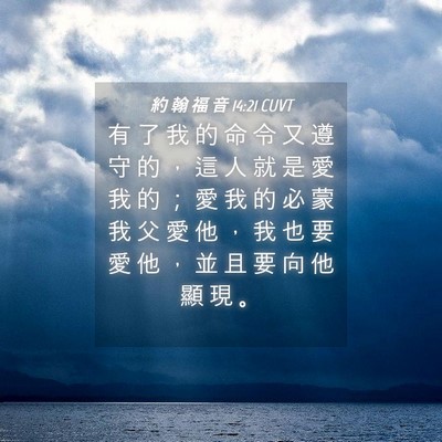 Picture 04 - 約 翰 福 音 14:21 CUVT - 有 了 我 的 命 令 又 遵 守 的 ， 這 - Bible Verse Picture