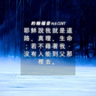 Picture 04 - 約 翰 福 音 14:6 CUVT - 耶 穌 說 我 就 是 道 路 、 真 理 、 - Bible Verse Picture