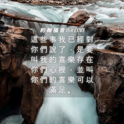 Picture 04 - 約 翰 福 音 15:11 CUVT - 這 些 事 我 已 經 對 你 們 說 了 ， - Bible Verse Picture
