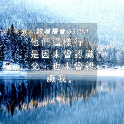 Picture 04 - 約 翰 福 音 16:3 CUVT - 他 們 這 樣 行 ， 是 因 未 曾 認 識 - Bible Verse Picture