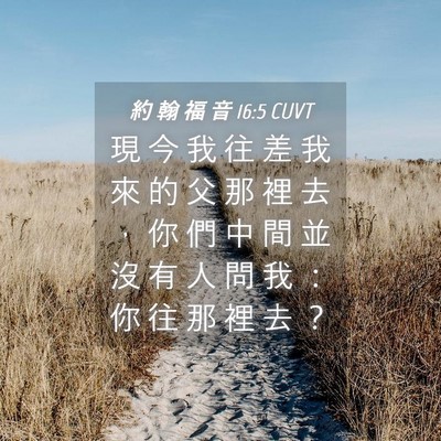 Picture 04 - 約 翰 福 音 16:5 CUVT - 現 今 我 往 差 我 來 的 父 那 裡 去 - Bible Verse Picture