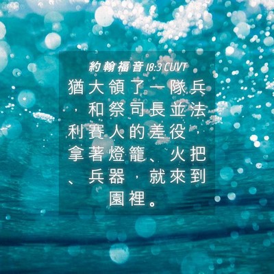 Picture 04 - 約 翰 福 音 18:3 CUVT - 猶 大 領 了 一 隊 兵 ， 和 祭 司 長 - Bible Verse Picture
