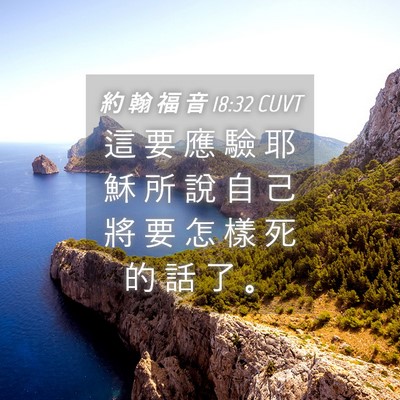 Picture 04 - 約 翰 福 音 18:32 CUVT - 這 要 應 驗 耶 穌 所 說 自 己 將 要 - Bible Verse Picture