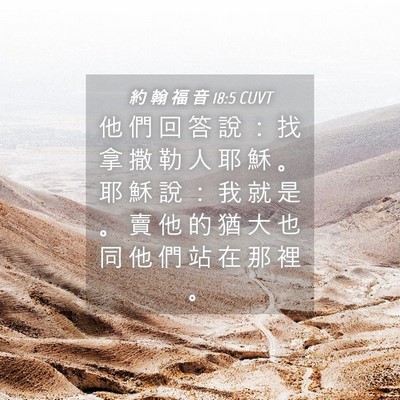 Picture 04 - 約 翰 福 音 18:5 CUVT - 他 們 回 答 說 ： 找 拿 撒 勒 人 耶 - Bible Verse Picture