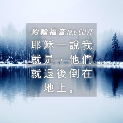 Picture 04 - 約 翰 福 音 18:6 CUVT - 耶 穌 一 說 我 就 是 ， 他 們 就 退 - Bible Verse Picture