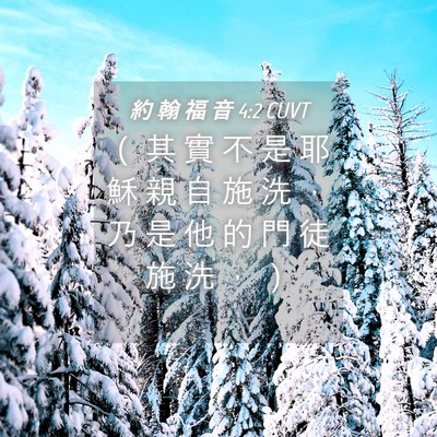 Picture 04 - 約 翰 福 音 4:2 CUVT - （ 其 實 不 是 耶 穌 親 自 施 洗 ， - Bible Verse Picture