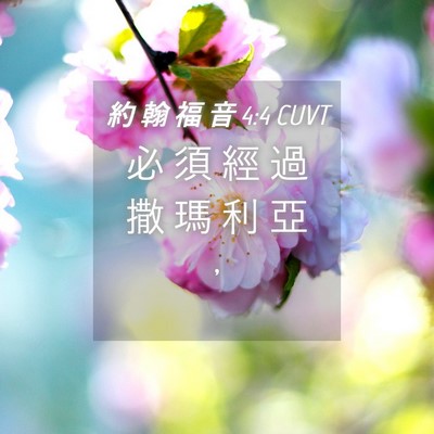 Picture 04 - 約 翰 福 音 4:4 CUVT - 必 須 經 過 撒 瑪 利 亞 - Bible Verse Picture
