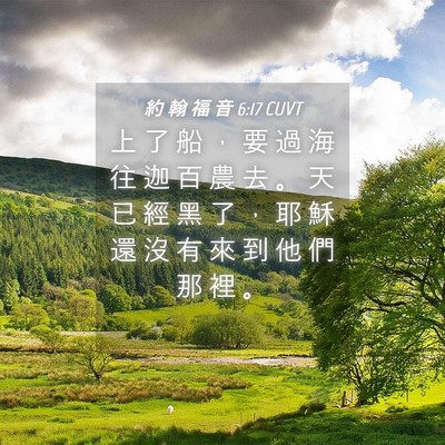Picture 04 - 約 翰 福 音 6:17 CUVT - 上 了 船 ， 要 過 海 往 迦 百 農 去 - Bible Verse Picture