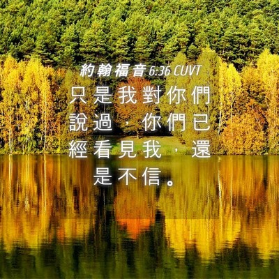 Picture 04 - 約 翰 福 音 6:36 CUVT - 只 是 我 對 你 們 說 過 ， 你 們 已 - Bible Verse Picture