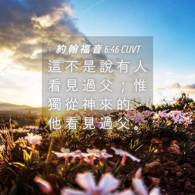 Picture 04 - 約 翰 福 音 6:46 CUVT - 這 不 是 說 有 人 看 見 過 父 ； 惟 - Bible Verse Picture