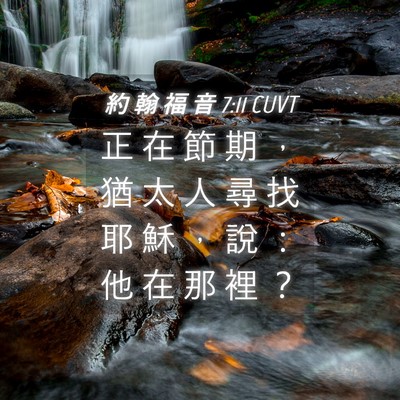 Picture 04 - 約 翰 福 音 7:11 CUVT - 正 在 節 期 ， 猶 太 人 尋 找 耶 穌 - Bible Verse Picture