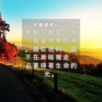 Picture 04 - 約 翰 福 音 8:12 CUVT - 耶 穌 又 對 眾 人 說 ： 我 是 世 界 - Bible Verse Picture