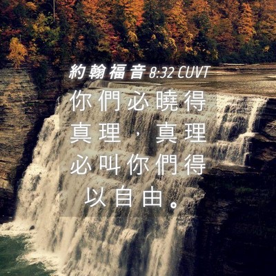 Picture 04 - 約 翰 福 音 8:32 CUVT - 你 們 必 曉 得 真 理 ， 真 理 必 叫 - Bible Verse Picture