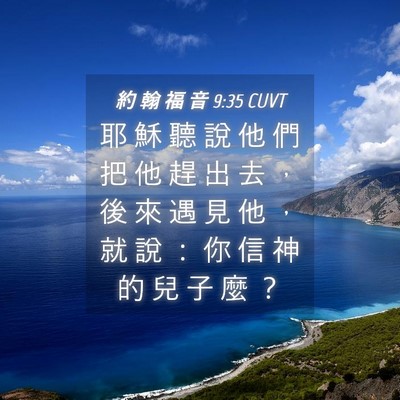 Picture 04 - 約 翰 福 音 9:35 CUVT - 耶 穌 聽 說 他 們 把 他 趕 出 去 ， - Bible Verse Picture
