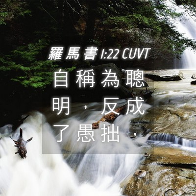 Picture 04 - 羅 馬 書 1:22 CUVT - 自 稱 為 聰 明 ， 反 成 了 愚 拙 - Bible Verse Picture