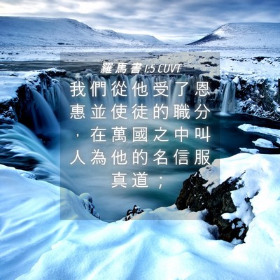 Picture 04 - 羅 馬 書 1:5 CUVT - 我 們 從 他 受 了 恩 惠 並 使 徒 的 - Bible Verse Picture