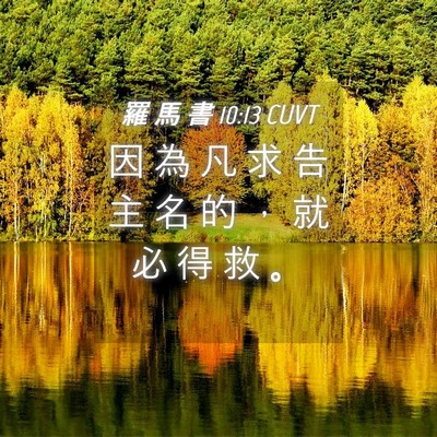 Picture 04 - 羅 馬 書 10:13 CUVT - 因 為 凡 求 告 主 名 的 ， 就 必 得 - Bible Verse Picture