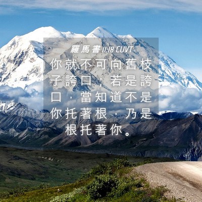 Picture 04 - 羅 馬 書 11:18 CUVT - 你 就 不 可 向 舊 枝 子 誇 口 ； 若 - Bible Verse Picture