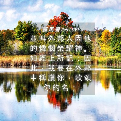 Picture 04 - 羅 馬 書 15:9 CUVT - 並 叫 外 邦 人 因 他 的 憐 憫 榮 耀 - Bible Verse Picture