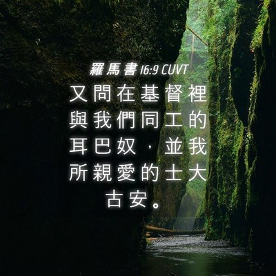 Picture 04 - 羅 馬 書 16:9 CUVT - 又 問 在 基 督 裡 與 我 們 同 工 的 - Bible Verse Picture