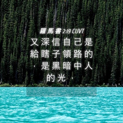Picture 04 - 羅 馬 書 2:19 CUVT - 又 深 信 自 己 是 給 瞎 子 領 路 的 - Bible Verse Picture
