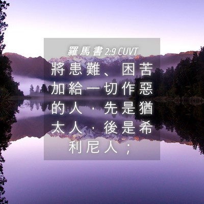 Picture 04 - 羅 馬 書 2:9 CUVT - 將 患 難 、 困 苦 加 給 一 切 作 惡 - Bible Verse Picture