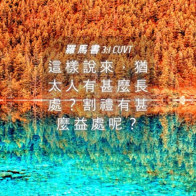 Picture 04 - 羅 馬 書 3:1 CUVT - 這 樣 說 來 ， 猶 太 人 有 甚 麼 長 - Bible Verse Picture