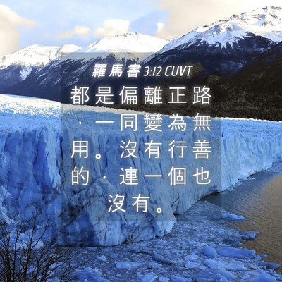 Picture 04 - 羅 馬 書 3:12 CUVT - 都 是 偏 離 正 路 ， 一 同 變 為 無 - Bible Verse Picture