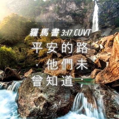 Picture 04 - 羅 馬 書 3:17 CUVT - 平 安 的 路 ， 他 們 未 曾 知 道 - Bible Verse Picture