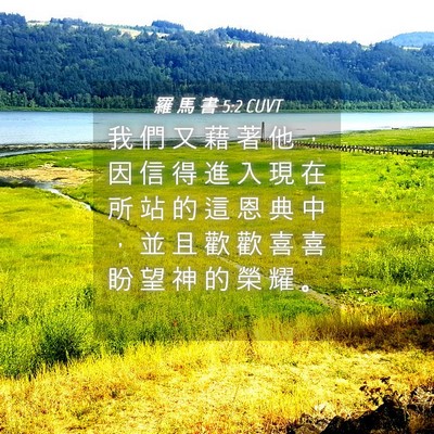 Picture 04 - 羅 馬 書 5:2 CUVT - 我 們 又 藉 著 他 ， 因 信 得 進 入 - Bible Verse Picture