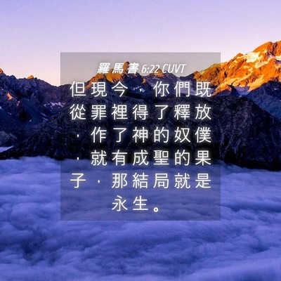 Picture 04 - 羅 馬 書 6:22 CUVT - 但 現 今 ， 你 們 既 從 罪 裡 得 了 - Bible Verse Picture