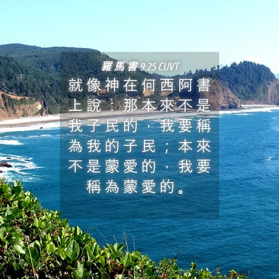 Picture 04 - 羅 馬 書 9:25 CUVT - 就 像 神 在 何 西 阿 書 上 說 ： 那 - Bible Verse Picture